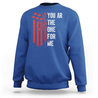 You AR The One for Me Sweatshirt Patriotic Valentine Gun Romantic Rifle and Flag