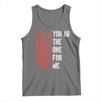 You AR The One for Me Tank Top Patriotic Valentine Gun Romantic Rifle and Flag
