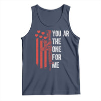 You AR The One for Me Tank Top Patriotic Valentine Gun Romantic Rifle and Flag