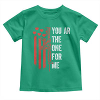You AR The One for Me Toddler T Shirt Patriotic Valentine Gun Romantic Rifle and Flag