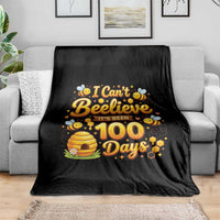 I Can't Believe It's Been 100 Days of School Cute Bee Throw Blanket