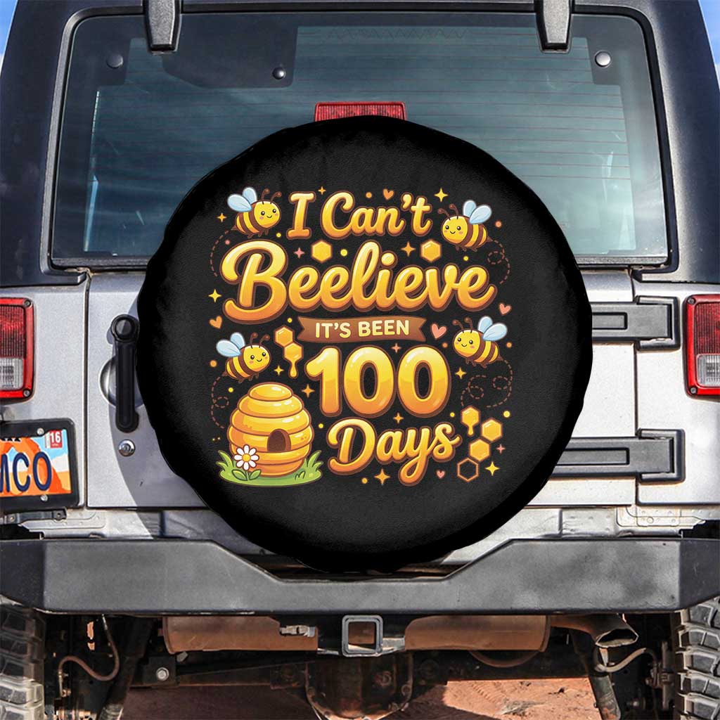 I Can't Believe It's Been 100 Days of School Cute Bee Spare Tire Cover