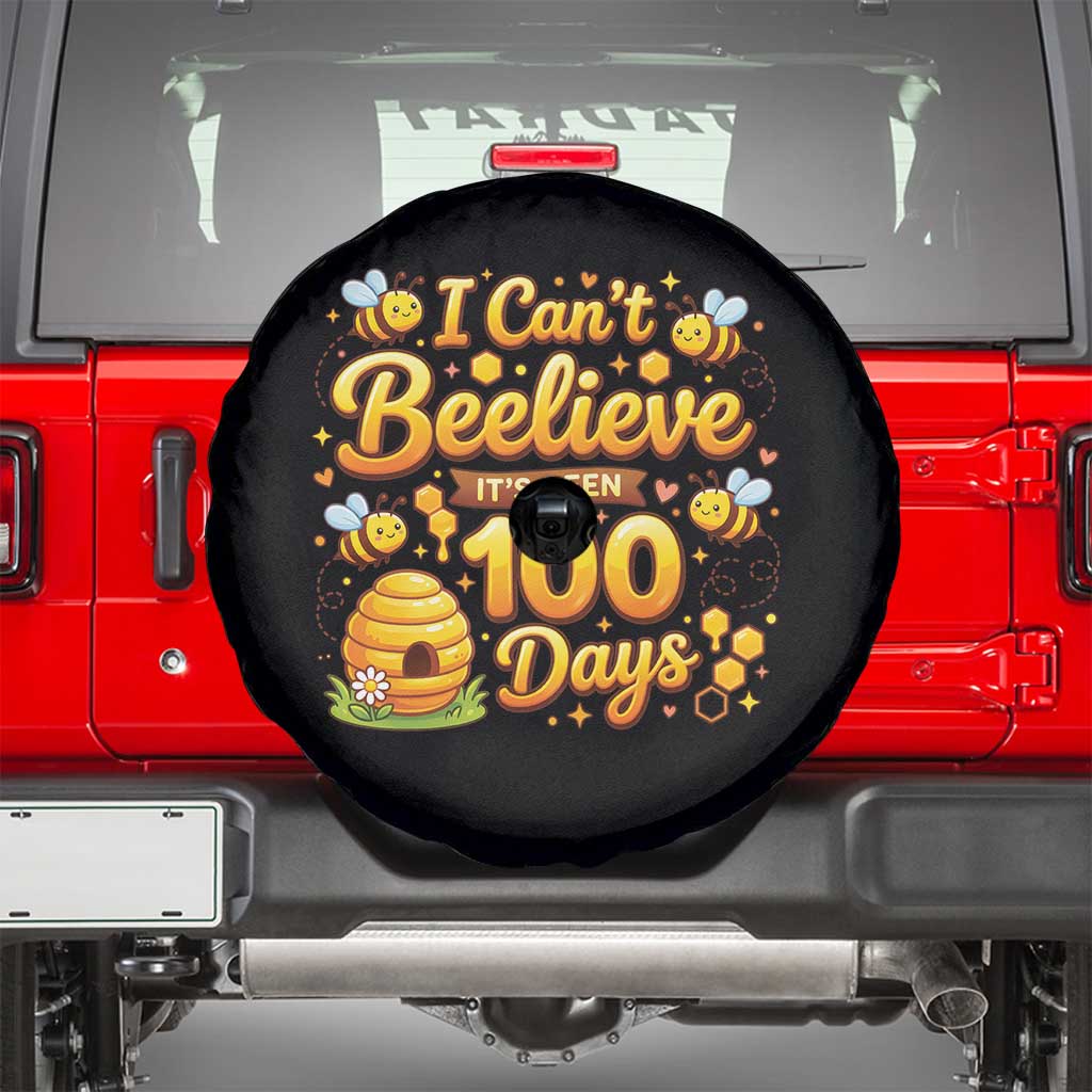 I Can't Believe It's Been 100 Days of School Cute Bee Spare Tire Cover