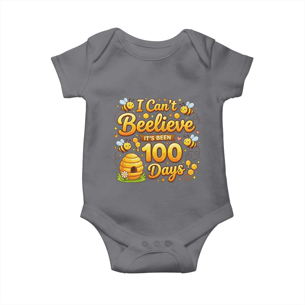 I Can't Believe It's Been 100 Days of School Cute Bee Baby Onesie