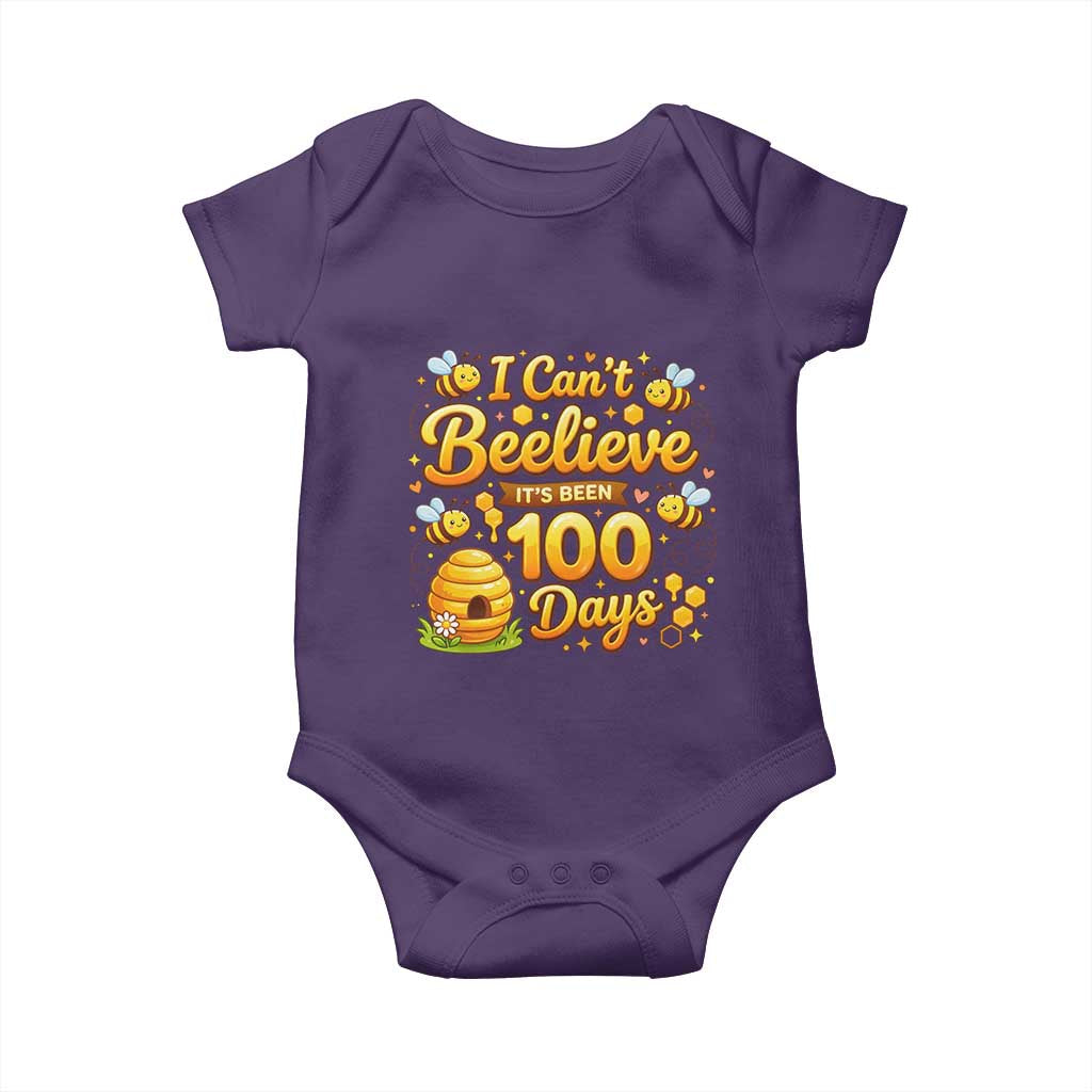 I Can't Believe It's Been 100 Days of School Cute Bee Baby Onesie