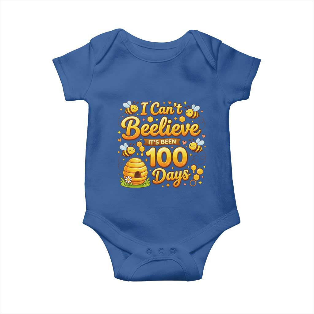 I Can't Believe It's Been 100 Days of School Cute Bee Baby Onesie