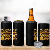 I Can't Believe It's Been 100 Days of School Cute Bee 4 in 1 Can Cooler Tumbler