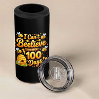 I Can't Believe It's Been 100 Days of School Cute Bee 4 in 1 Can Cooler Tumbler