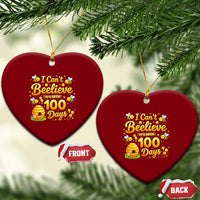 I Can't Believe It's Been 100 Days of School Cute Bee Ceramic Ornament