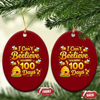 I Can't Believe It's Been 100 Days of School Cute Bee Ceramic Ornament