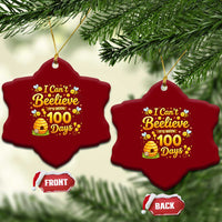 I Can't Believe It's Been 100 Days of School Cute Bee Ceramic Ornament