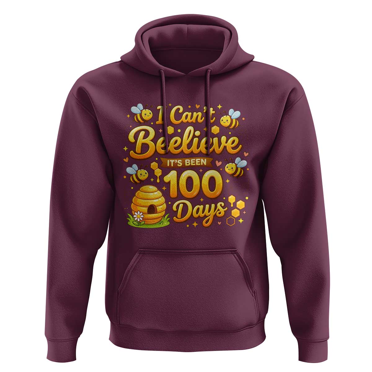 I Can't Believe It's Been 100 Days of School Cute Bee Hoodie