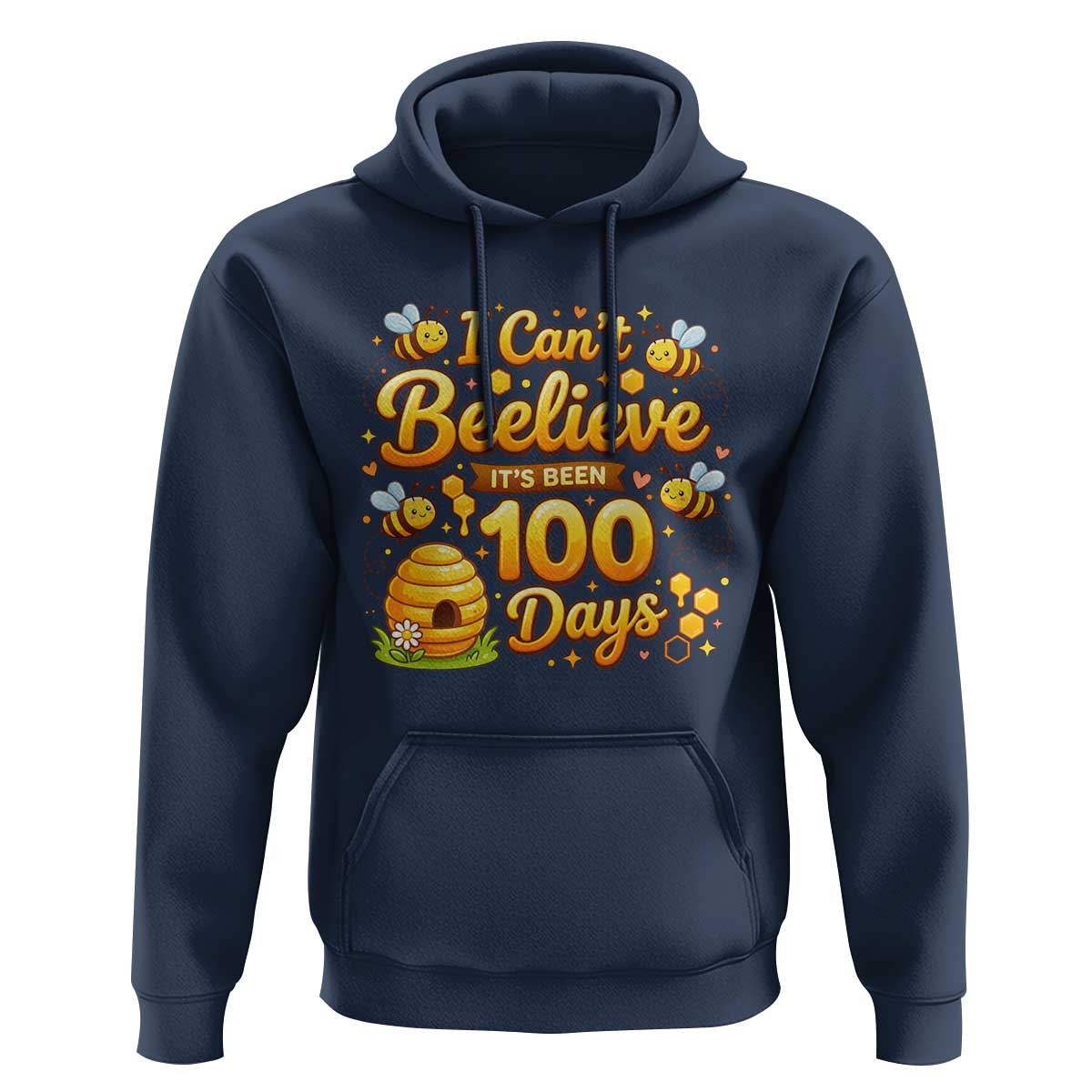 I Can't Believe It's Been 100 Days of School Cute Bee Hoodie