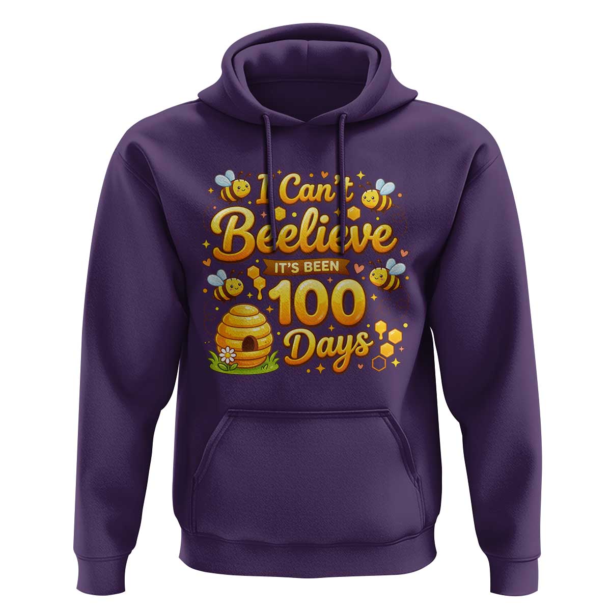 I Can't Believe It's Been 100 Days of School Cute Bee Hoodie