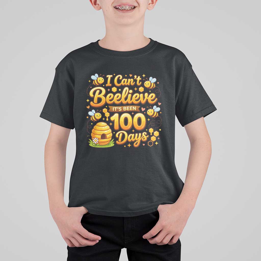 I Can't Believe It's Been 100 Days of School Cute Bee T Shirt For Kid