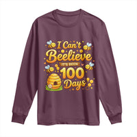 I Can't Believe It's Been 100 Days of School Cute Bee Long Sleeve Shirt