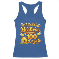 I Can't Believe It's Been 100 Days of School Cute Bee Racerback Tank Top