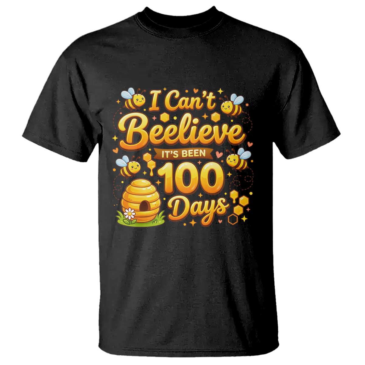 I Can't Believe It's Been 100 Days of School Cute Bee T Shirt