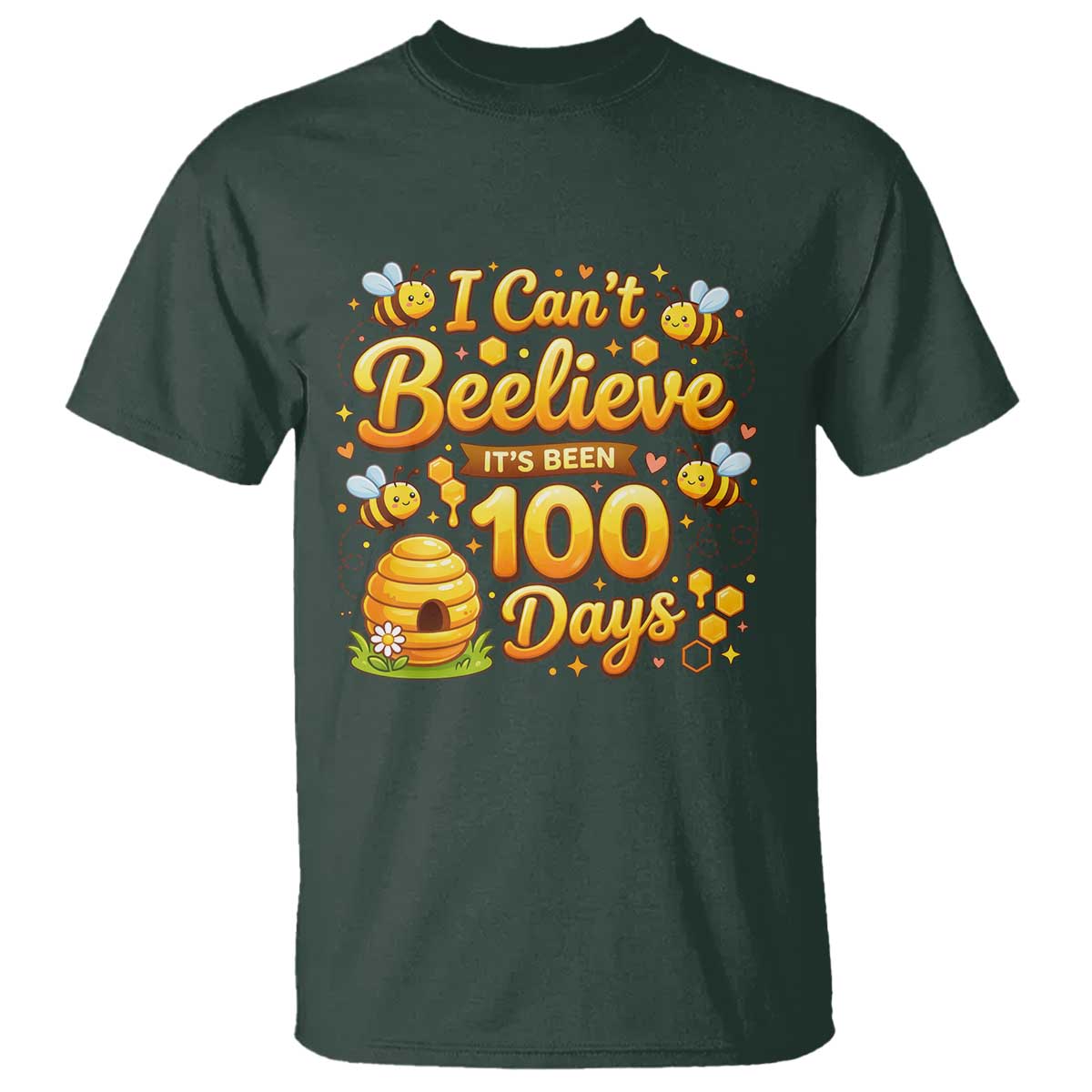 I Can't Believe It's Been 100 Days of School Cute Bee T Shirt