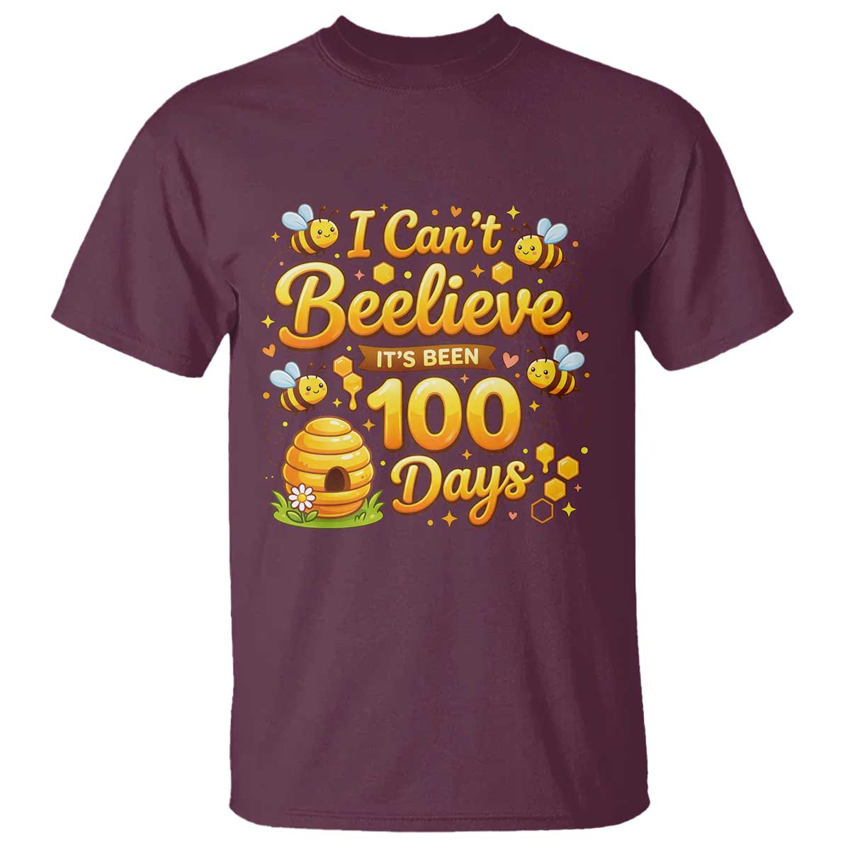 I Can't Believe It's Been 100 Days of School Cute Bee T Shirt