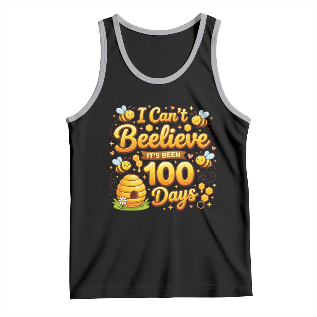 I Can't Believe It's Been 100 Days of School Cute Bee Tank Top