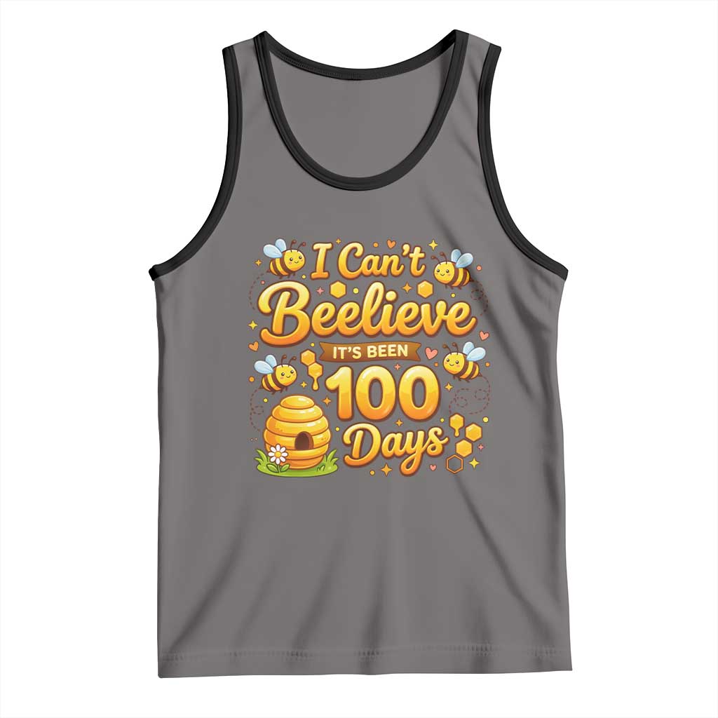 I Can't Believe It's Been 100 Days of School Cute Bee Tank Top