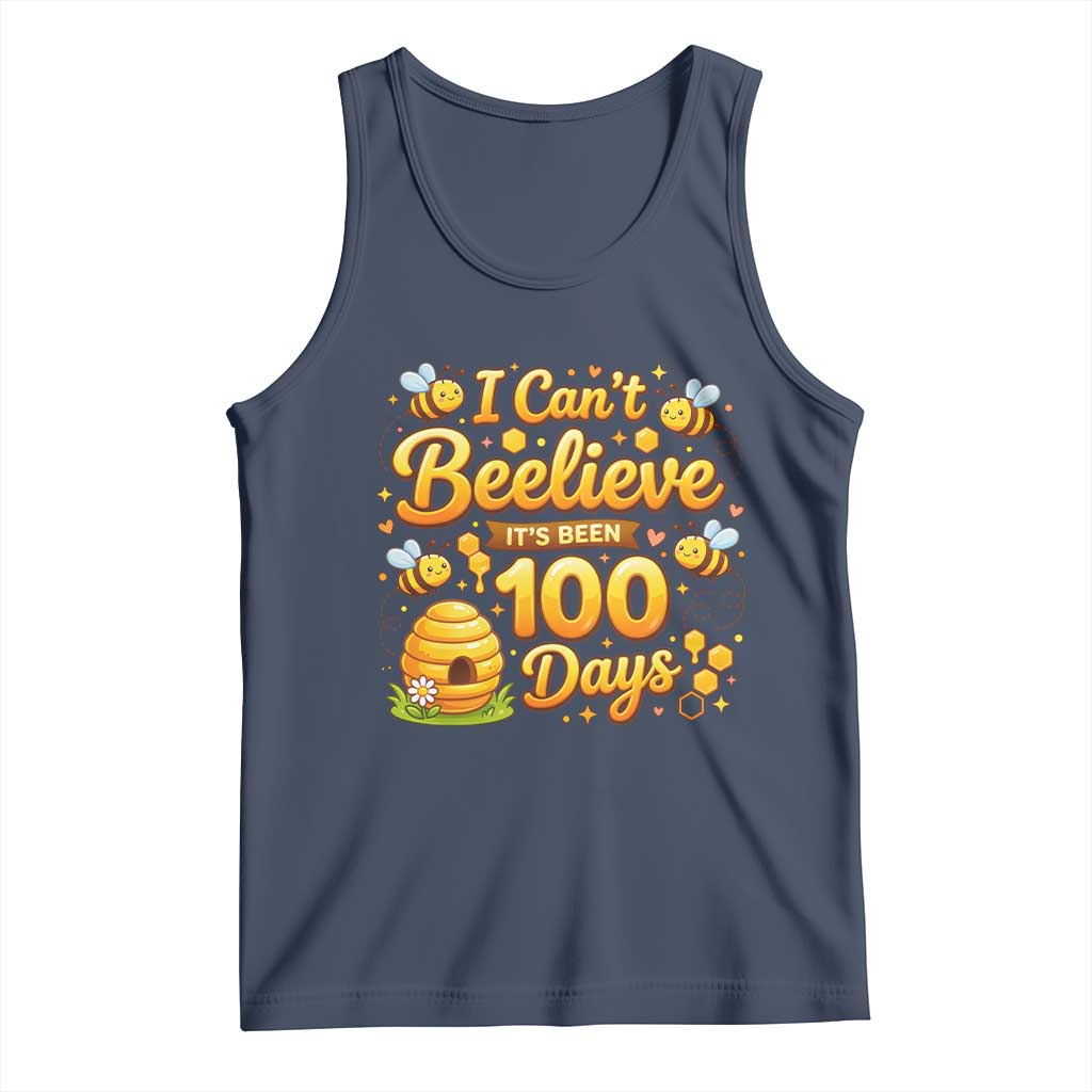 I Can't Believe It's Been 100 Days of School Cute Bee Tank Top
