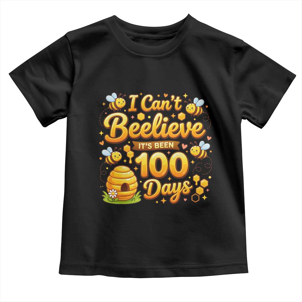 I Can't Believe It's Been 100 Days of School Cute Bee Toddler T Shirt