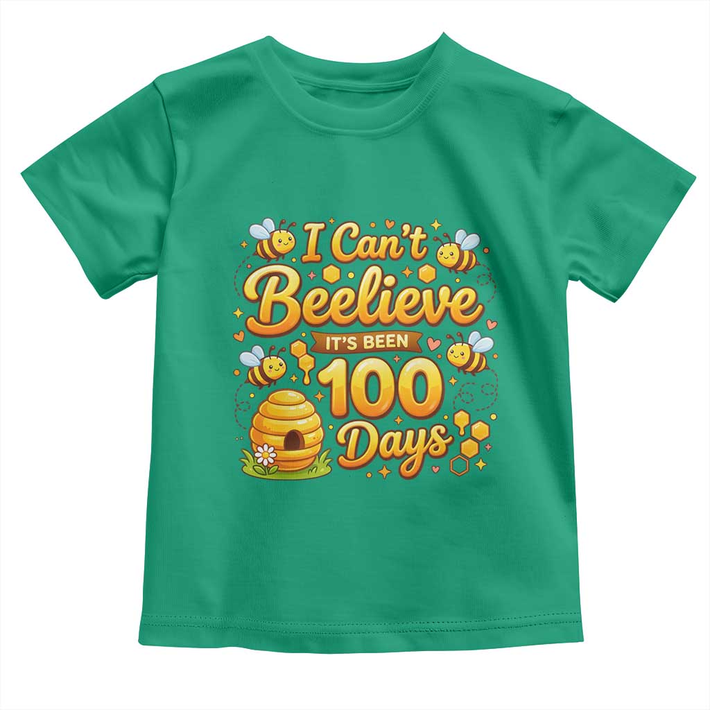 I Can't Believe It's Been 100 Days of School Cute Bee Toddler T Shirt