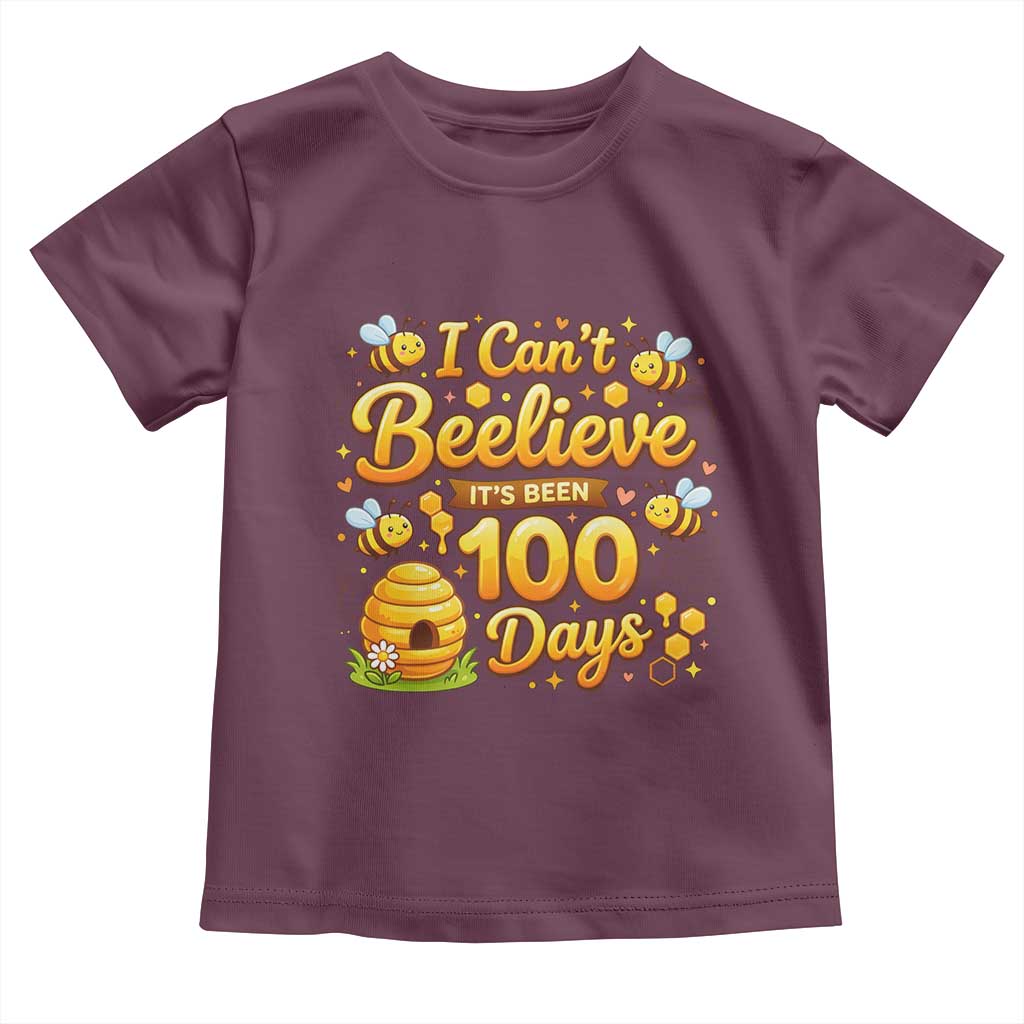 I Can't Believe It's Been 100 Days of School Cute Bee Toddler T Shirt