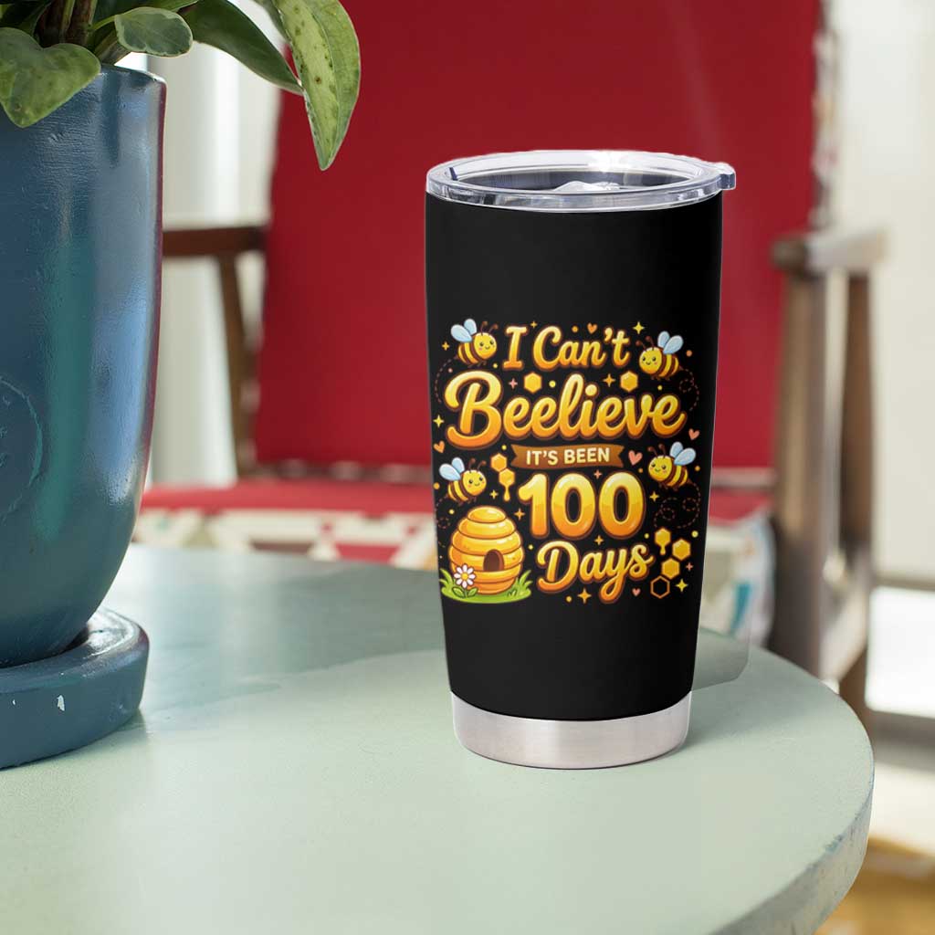 I Can't Believe It's Been 100 Days of School Cute Bee Tumbler Cup