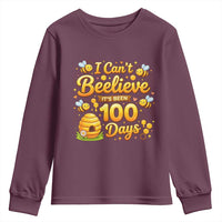 I Can't Believe It's Been 100 Days of School Cute Bee Youth Sweatshirt