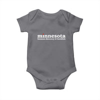 Minnesota Human Decency and Hotdish Baby Onesie MN Nice Social Justice and Human Rights