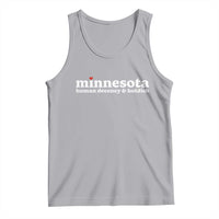 Minnesota Human Decency and Hotdish Tank Top MN Nice Social Justice and Human Rights