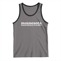 Minnesota Human Decency and Hotdish Tank Top MN Nice Social Justice and Human Rights