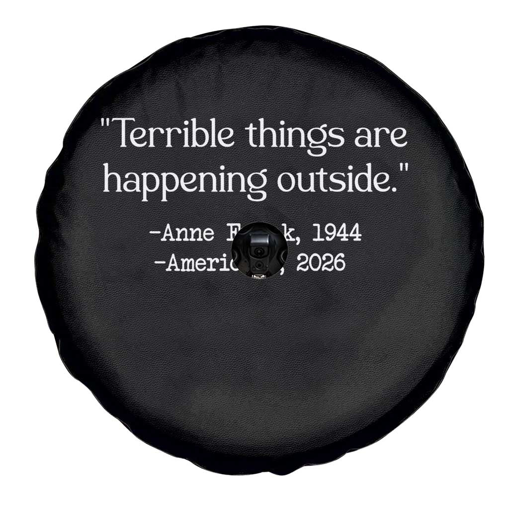 Terrible Things Are Happening Outside Spare Tire Cover Anne Frank 1945 Americans 2026 Reflection