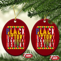 Black History is American History Ceramic Ornament Patriotic African Pride