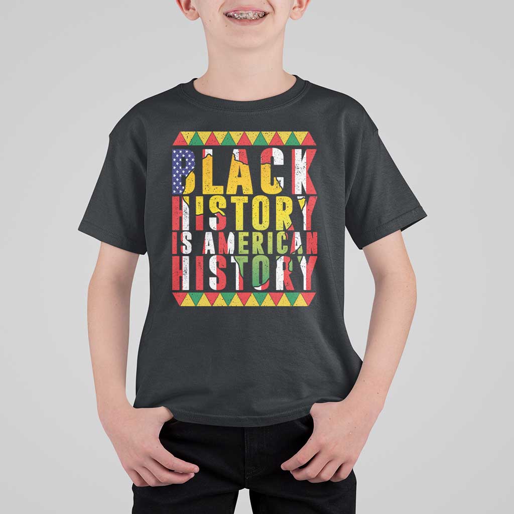 Black History is American History T Shirt For Kid Patriotic African Pride