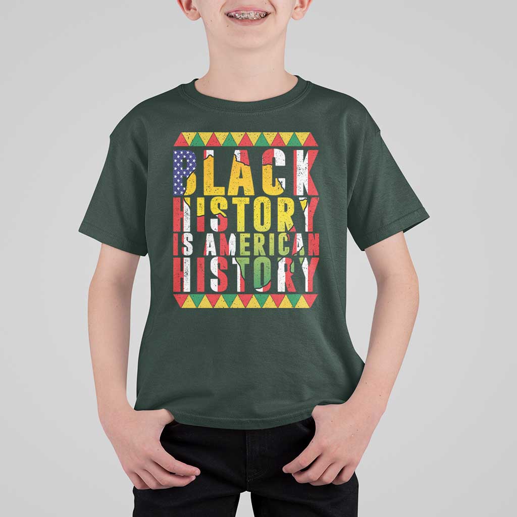 Black History is American History T Shirt For Kid Patriotic African Pride