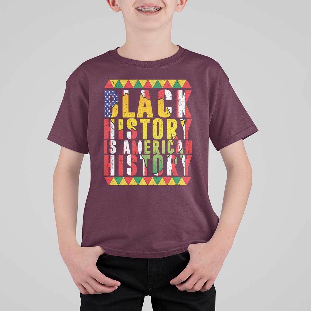 Black History is American History T Shirt For Kid Patriotic African Pride
