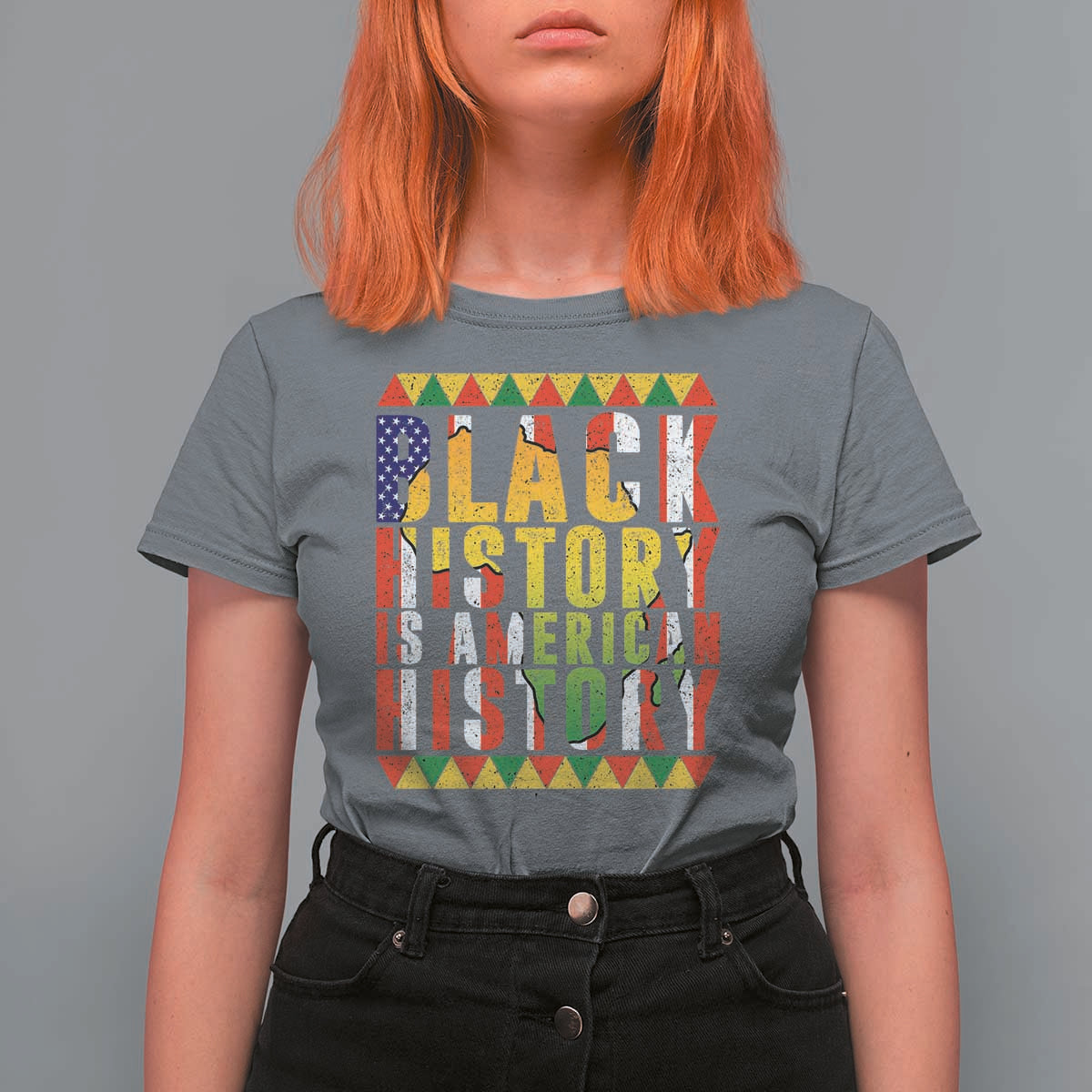 Black History is American History T Shirt For Women Patriotic African Pride