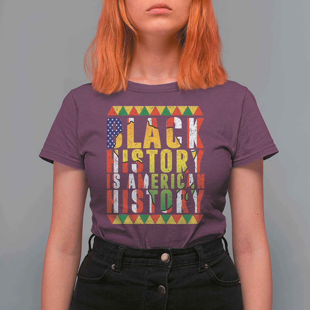 Black History is American History T Shirt For Women Patriotic African Pride