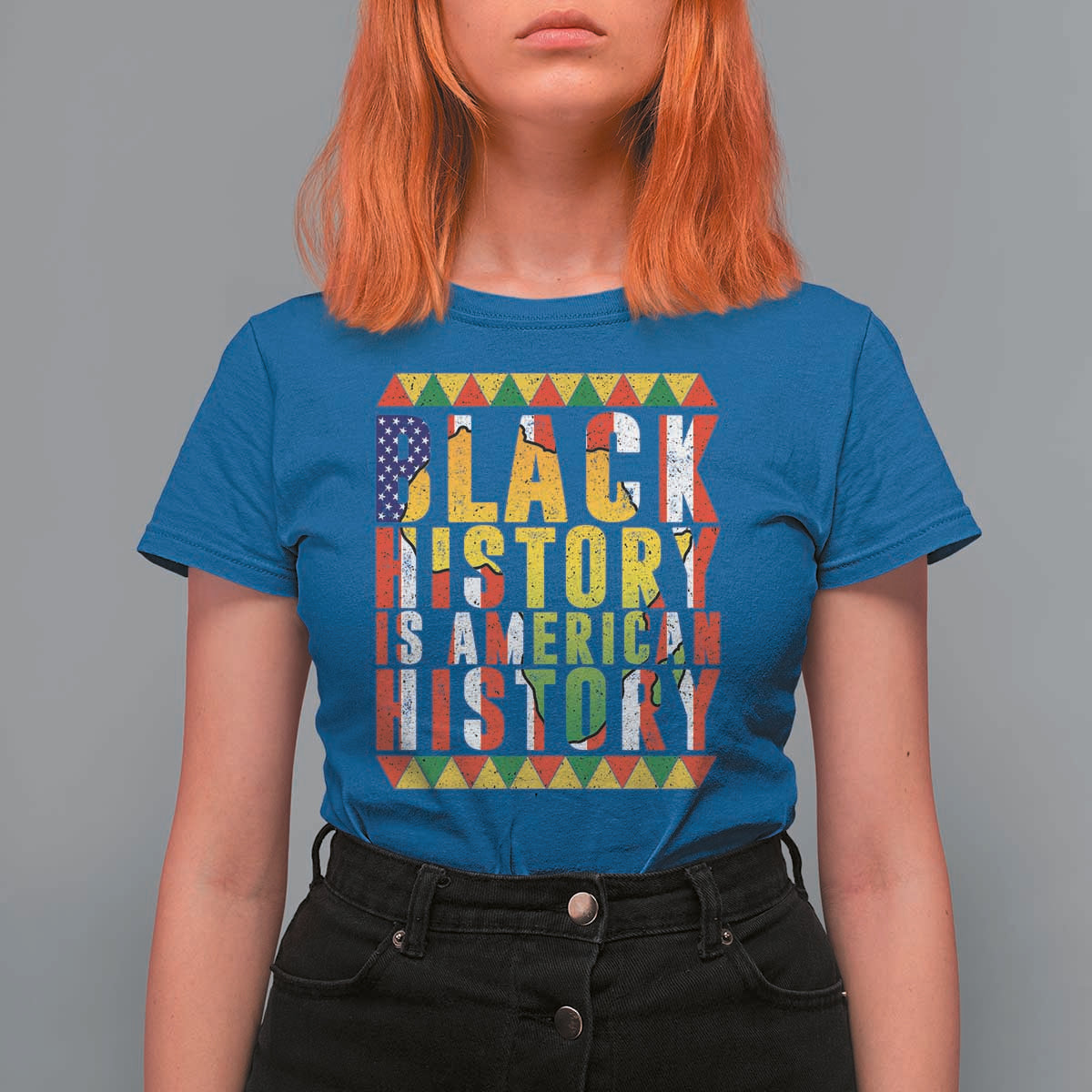Black History is American History T Shirt For Women Patriotic African Pride