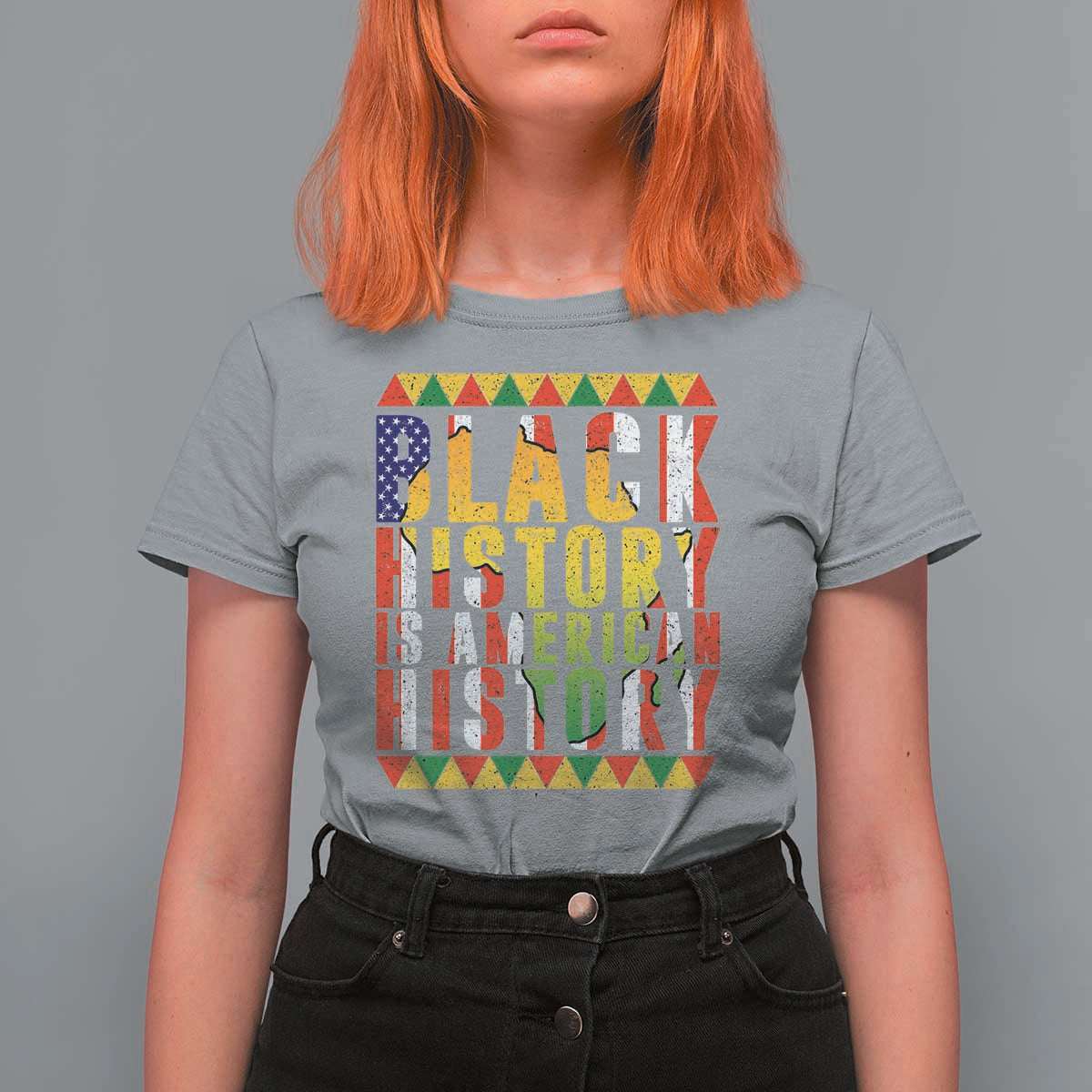 Black History is American History T Shirt For Women Patriotic African Pride