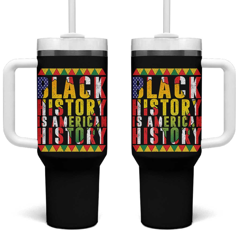 Black History is American History Tumbler With Handle Patriotic African Pride