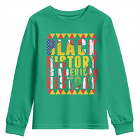 Black History is American History Youth Sweatshirt Patriotic African Pride
