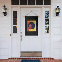 Black History Month Afro Woman Garden Flag Educated Melanated Elevated African American Empowerment