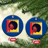 Black History Month Afro Woman Ceramic Ornament Educated Melanated Elevated African American Empowerment