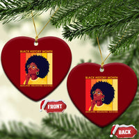 Black History Month Afro Woman Ceramic Ornament Educated Melanated Elevated African American Empowerment