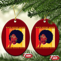 Black History Month Afro Woman Ceramic Ornament Educated Melanated Elevated African American Empowerment